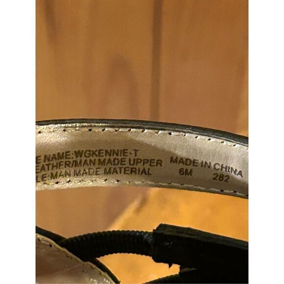 Guess Women's Leather High Heel Caged Peep Toe Sandals Size 6M Black - Picture 8 of 8